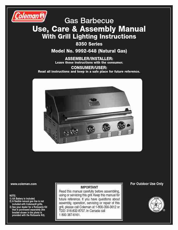 Coleman Gas Grill 8350 Series-page_pdf